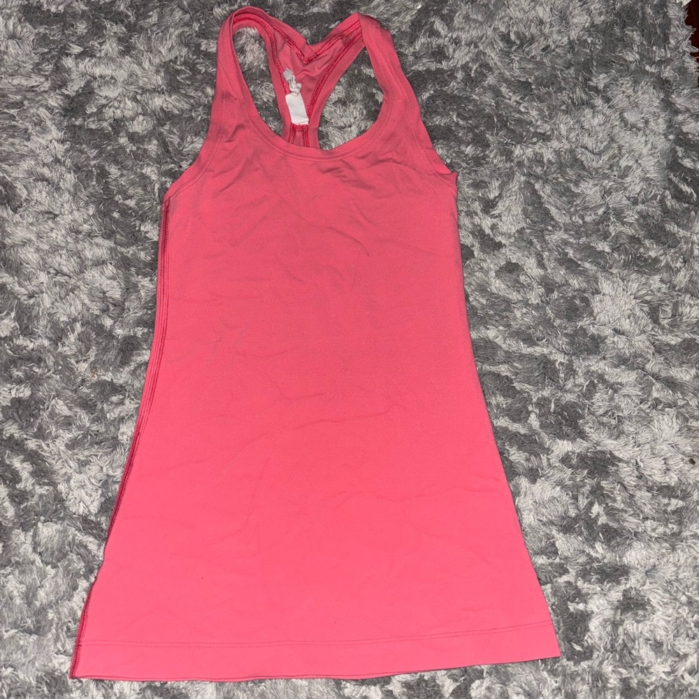 Pink lululemon tank top size 0